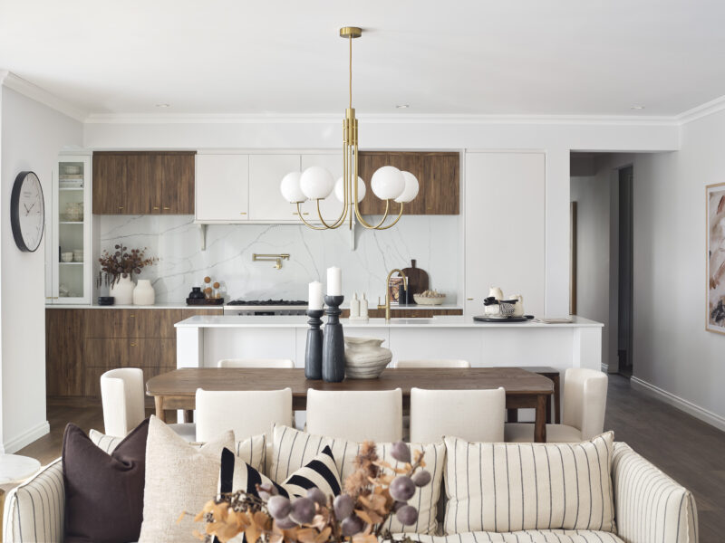 The Woodbridge kitchen and living