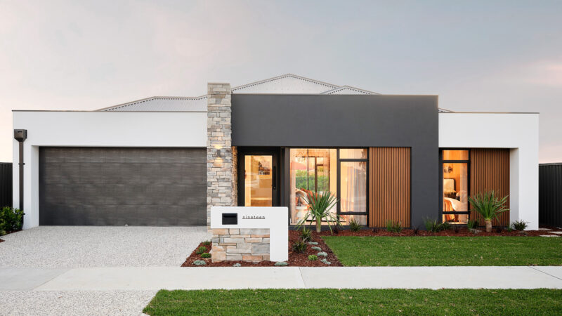 The front exterior of The Soho display home in Jandakot, Perth WA, built by Plunkett Homes.